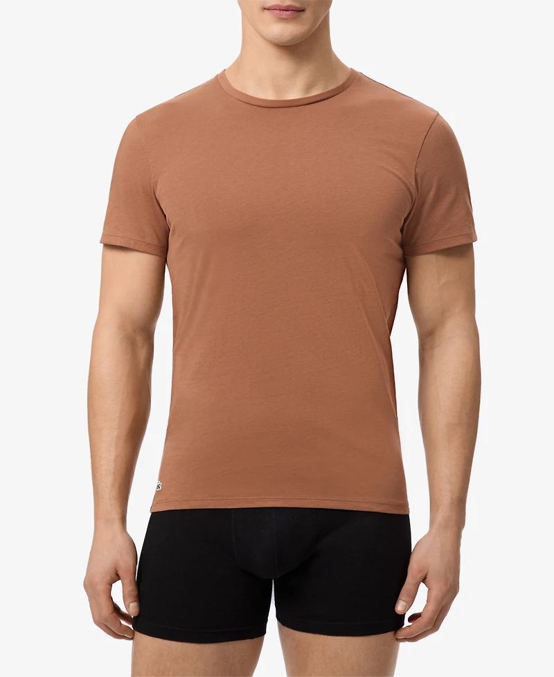 Lacoste Men's 5-Pack Slim Fit Crewneck Undershirts