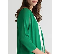 Kasper Women's Self Edge A-Line Cardigan Sweater, Regular & Petite