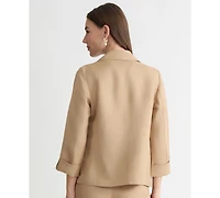 Kasper Women's Open-Front Cuffed Blazer, Regular & Petite