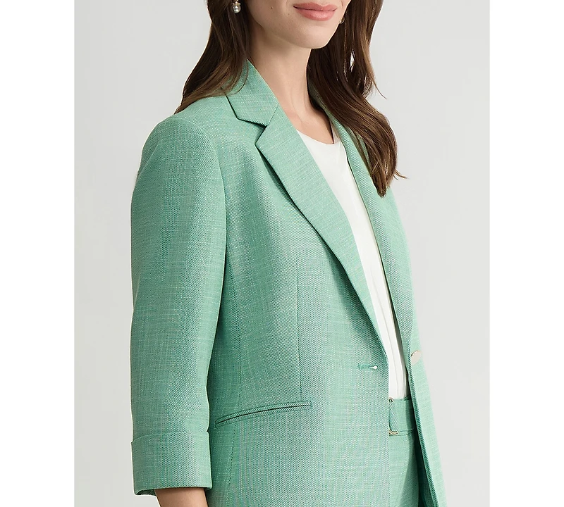 Kasper Women's 3/4-Sleeve Notch-Lapel Blazer