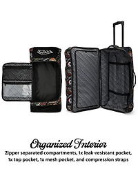 Von Dutch Jax 28" Checked Rolling Duffel