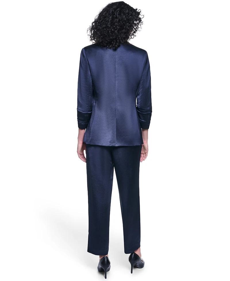 Karl Lagerfeld Paris Women's Collared One-button Jacket