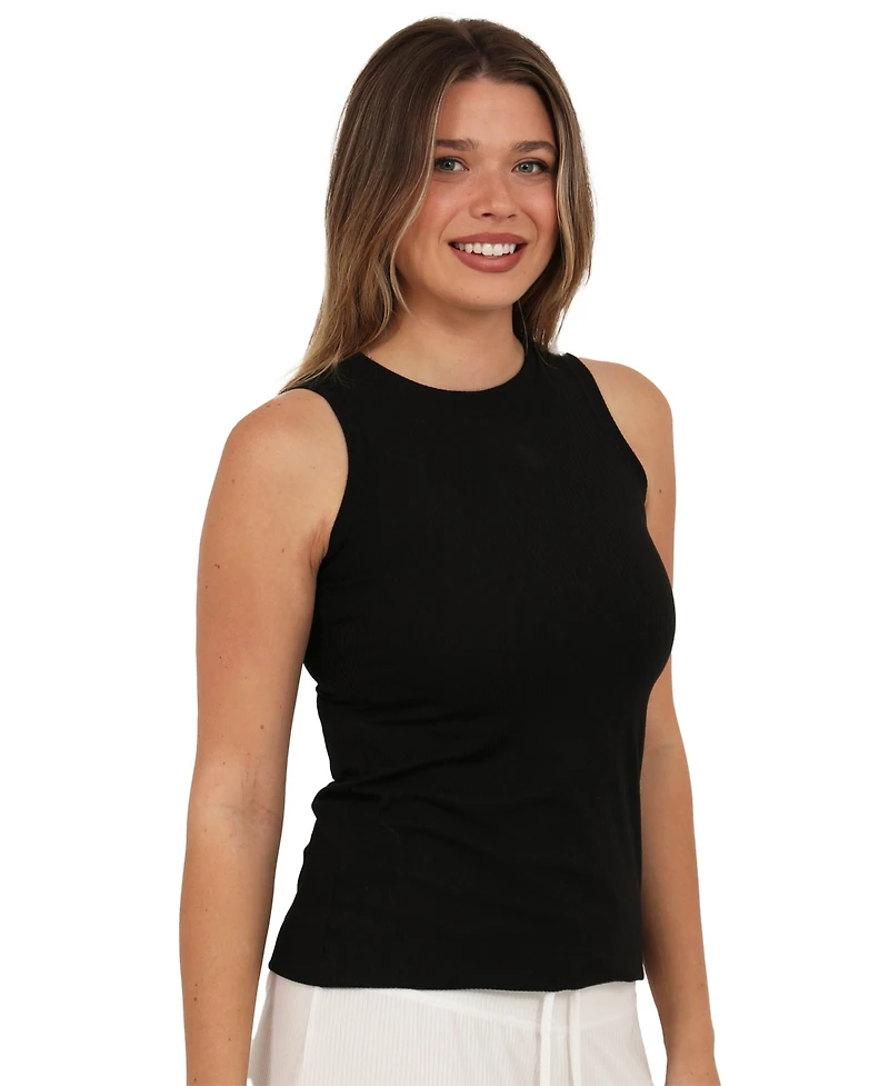 24seven Comfort Apparel Women's Ribbed Knit Sleeveless Tank Top