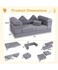 Gouun 9-Piece Foam Climb and Crawl Playset for Toddlers