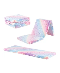 Gouun Tri-Fold Kids Sleeping Pad with Glow-in-the-Dark Cover
