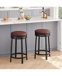gaomon Dining Chair Swivel Bar Stool Set of 2 24.4 inch Counter Height Bar Stool for Kitchen Dining Room