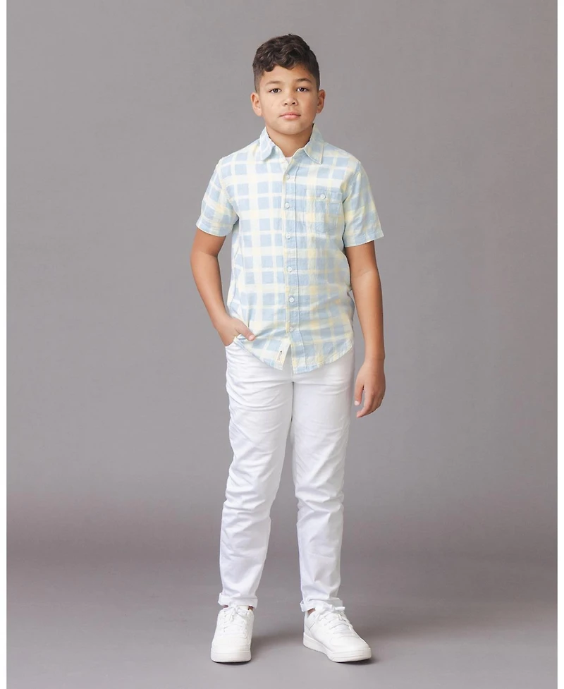 Hope and Henry Little Big Boys' Organic Short Sleeve Pique Shirt