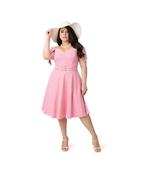 Unique Vintage Plus Prairie Swing Dress