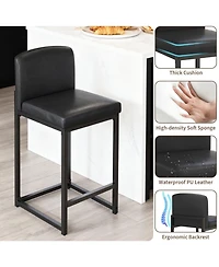gaomon Faux Leather Counter Height Bar Stools
