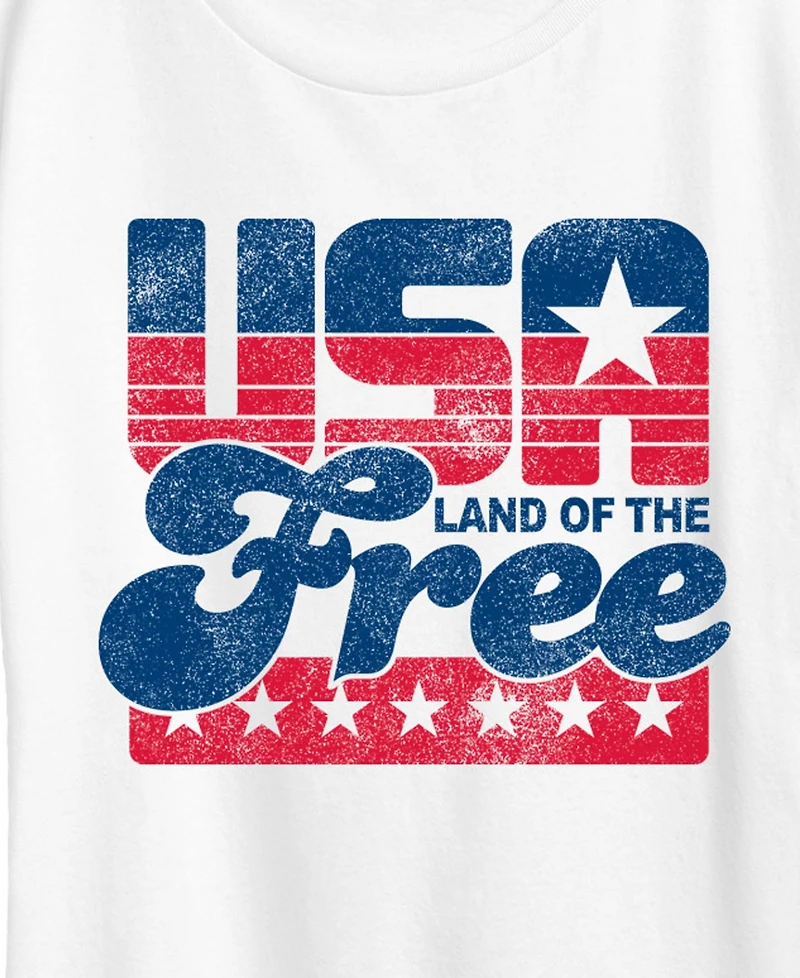 Hybrid Apparel Plus Instant Message Land of the Free Short-Sleeve Graphic T-Shirt