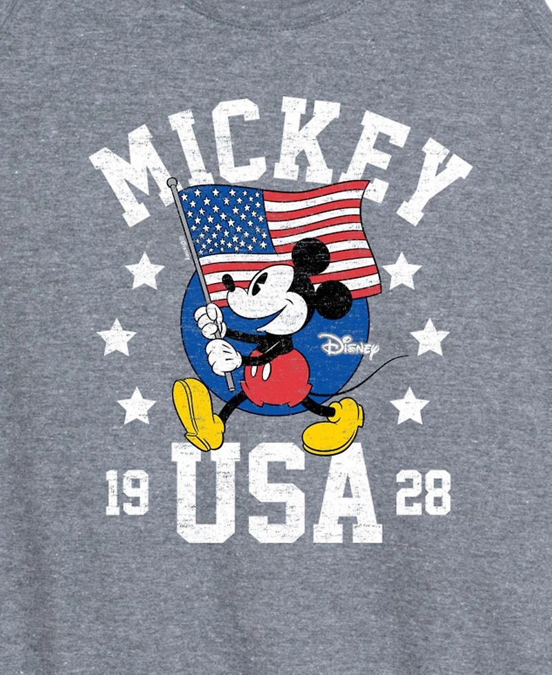 Hybrid Apparel Plus Disney Mickey Waving Flag Usa Racerback Graphic Tank Top