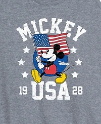 Hybrid Apparel Plus Disney Mickey Waving Flag Usa Racerback Graphic Tank Top