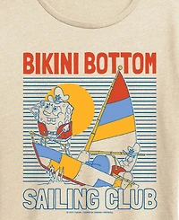 Hybrid Apparel Plus SpongeBob Square Pants Bikini Bottom Sailing Club Short-Sleeve Graphic T-Shirt