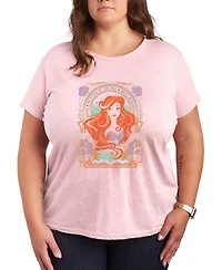 Hybrid Apparel Plus Disney Princess Ariel Art Nouveau Short-Sleeve Graphic T-Shirt