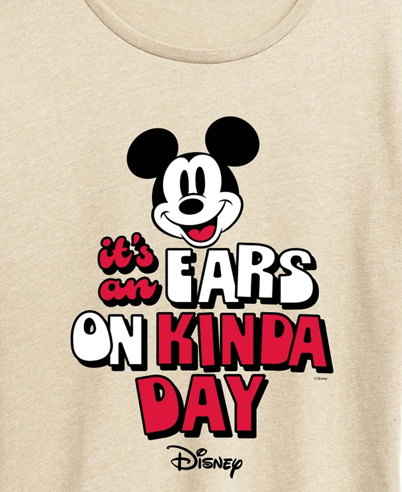 Hybrid Apparel Plus Disney Its An Ears on Kinda Day Mickey Vacation Short-Sleeve Graphic T-Shirt