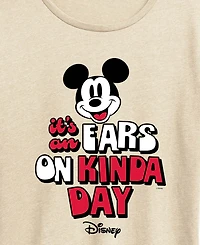 Hybrid Apparel Plus Disney Its An Ears on Kinda Day Mickey Vacation Short-Sleeve Graphic T-Shirt