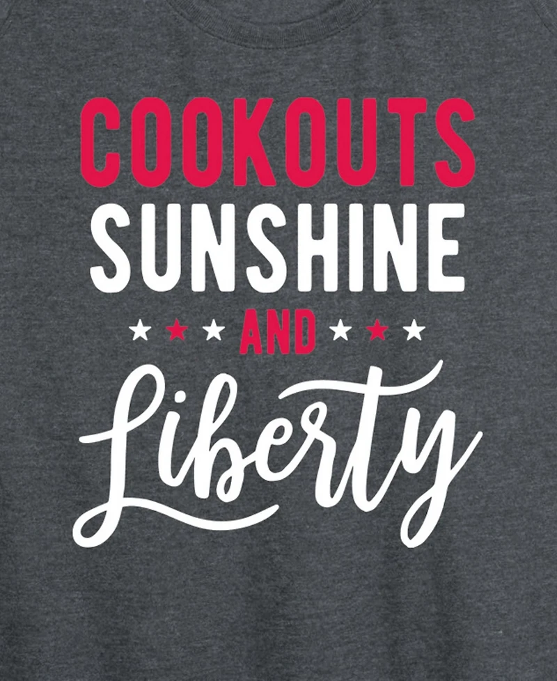 Hybrid Apparel Plus Size Instant Message Cookouts Sunshine and Liberty Racerback Graphic Tank Top