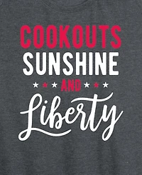 Hybrid Apparel Plus Size Instant Message Cookouts Sunshine and Liberty Racerback Graphic Tank Top
