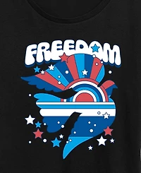 Hybrid Apparel Plus Instant Message Freedom Dove Short-Sleeve Graphic T-Shirt