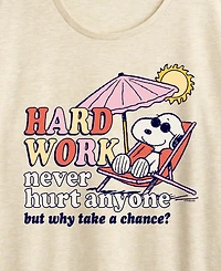 Hybrid Apparel Plus Peanuts Hard Work Short-Sleeve Graphic T-Shirt