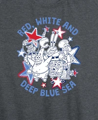 Hybrid Apparel Plus Size SpongeBob Square Pants Red White Deep Blue Sea Racerback Graphic Tank Top