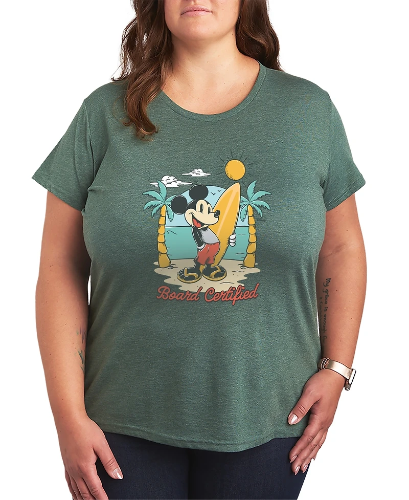 Hybrid Apparel Plus Disney SurfBoard Certified Mickey Short-Sleeve Graphic T-Shirt