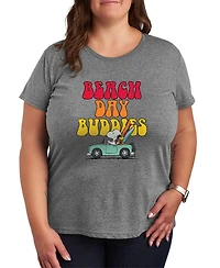 Hybrid Apparel Plus Peanuts Beach Day Buddies Short-Sleeve Graphic T-Shirt