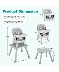 Gouun Baby 8-in-1 Convertible High Chair with Removable Tray
