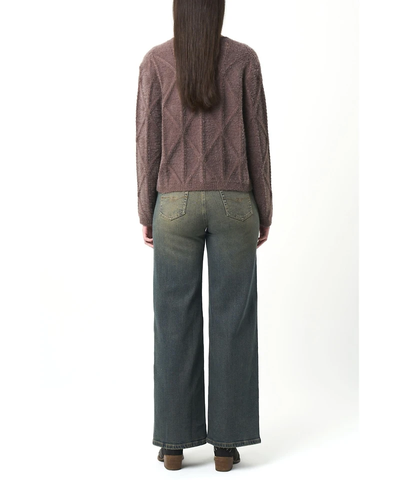 Velez Women's Diamond Pattern Knitted Cardigan