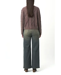 Velez Women's Diamond Pattern Knitted Cardigan