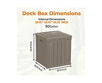 sumyeg 50 Gallon Compact Outdoor Resin Deck Box