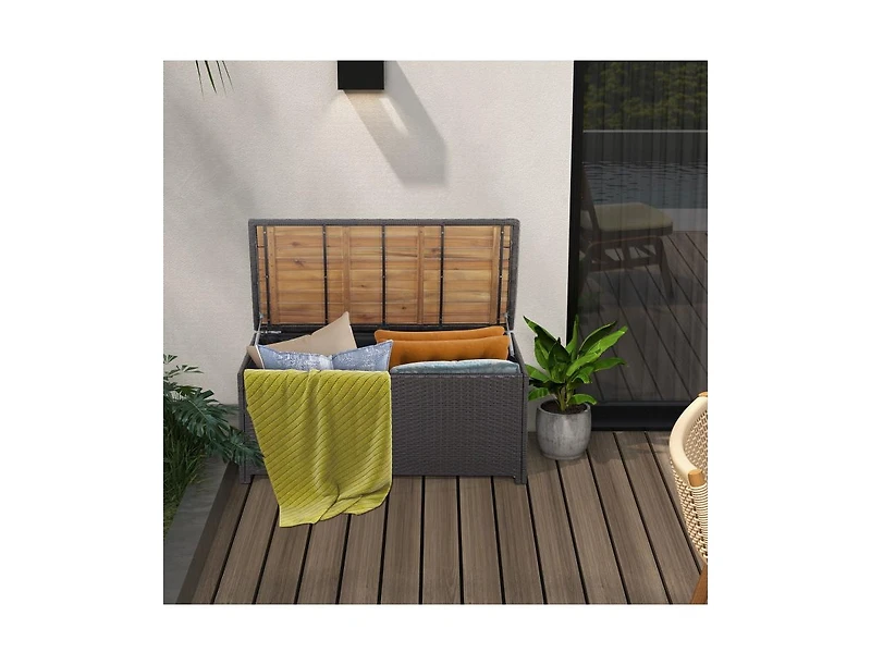 sumyeg 45 Gallon Outdoor Storage Bench with Zippered Liner
