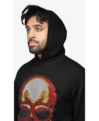 Spring + Mercer Men's Rinestone Embellished Skull Pullover Hoodie