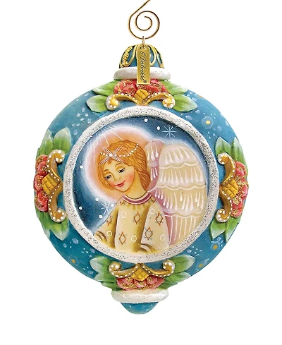 G.DeBrekht Hand Painted Scenic Ornament Angel Ornament