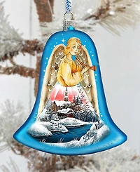 G.DeBrekht Angel Bell Glass Ornament