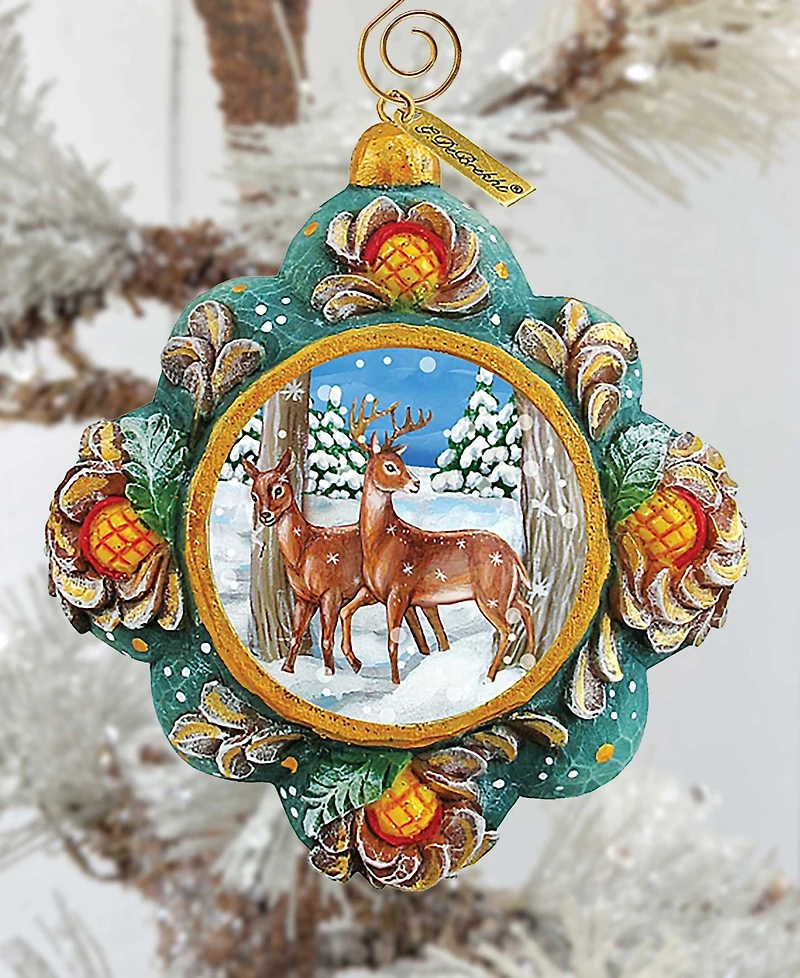 G.DeBrekht Hand Painted Scenic Ornament Wilderness