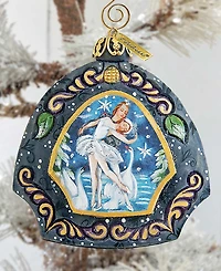 G.DeBrekht Hand Painted Scenic Ornament Swan Lake Ornament