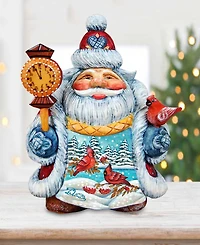 G.DeBrekht Scenic Santa with Cardinals Figurine