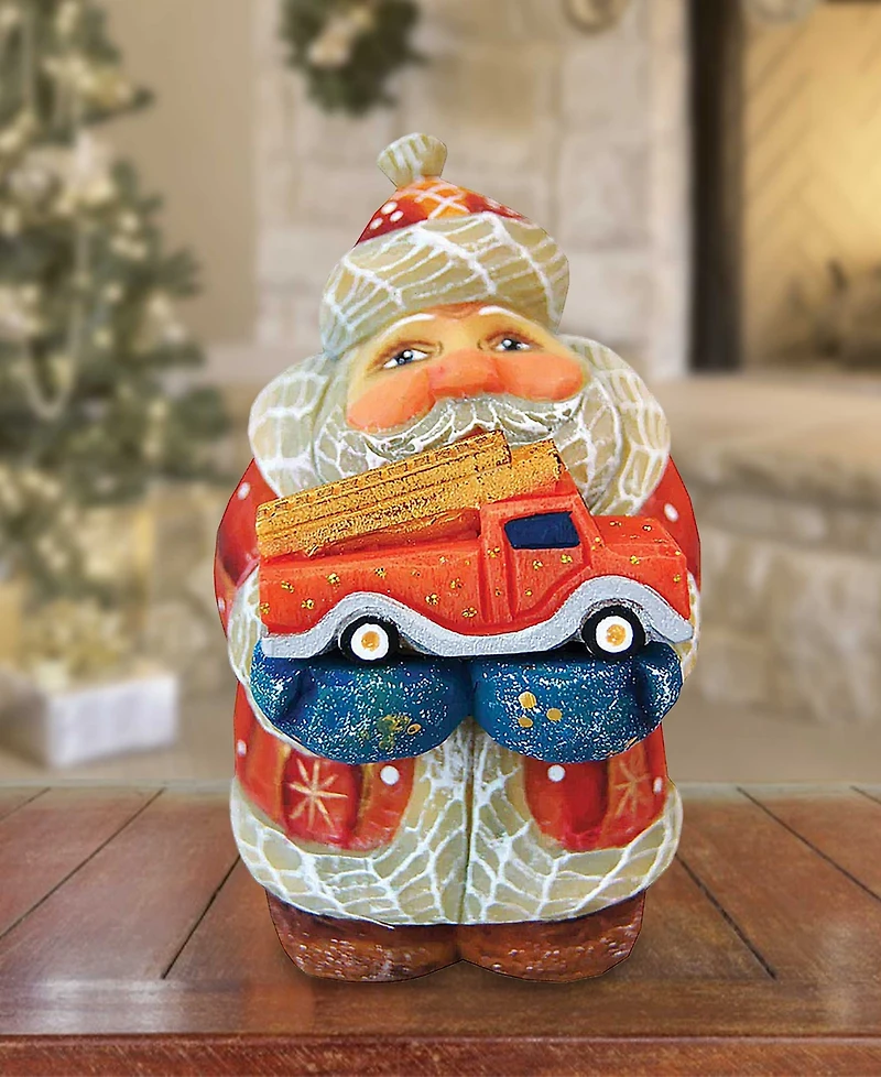 G.DeBrekht Mini Firefighter Santa Figurine