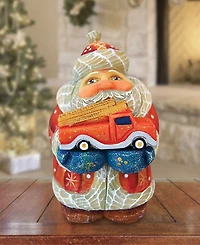 G.DeBrekht Mini Firefighter Santa Figurine
