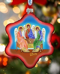 G.DeBrekht Trinity Nativity Snowflake Glass Ornament