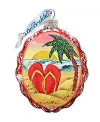 G.DeBrekht Christmas In July Glass Ornament - Set of 3