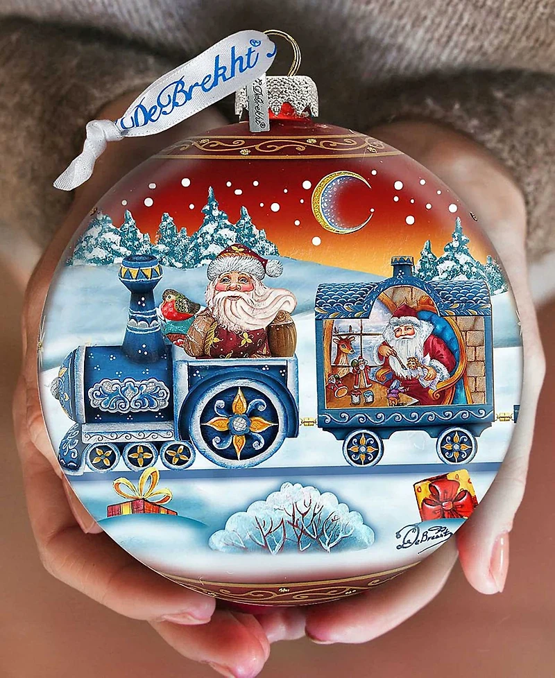 G.DeBrekht Limited Edition Oversized Holiday Express Ball Red Ornament