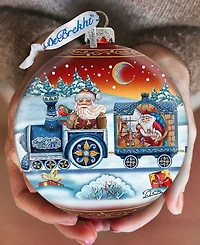 G.DeBrekht Limited Edition Oversized Holiday Express Ball Red Ornament