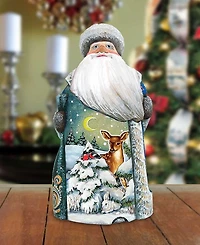 G.DeBrekht Woodcarved Hand Painted Santa Masterpiece Wooden Santa Figurine