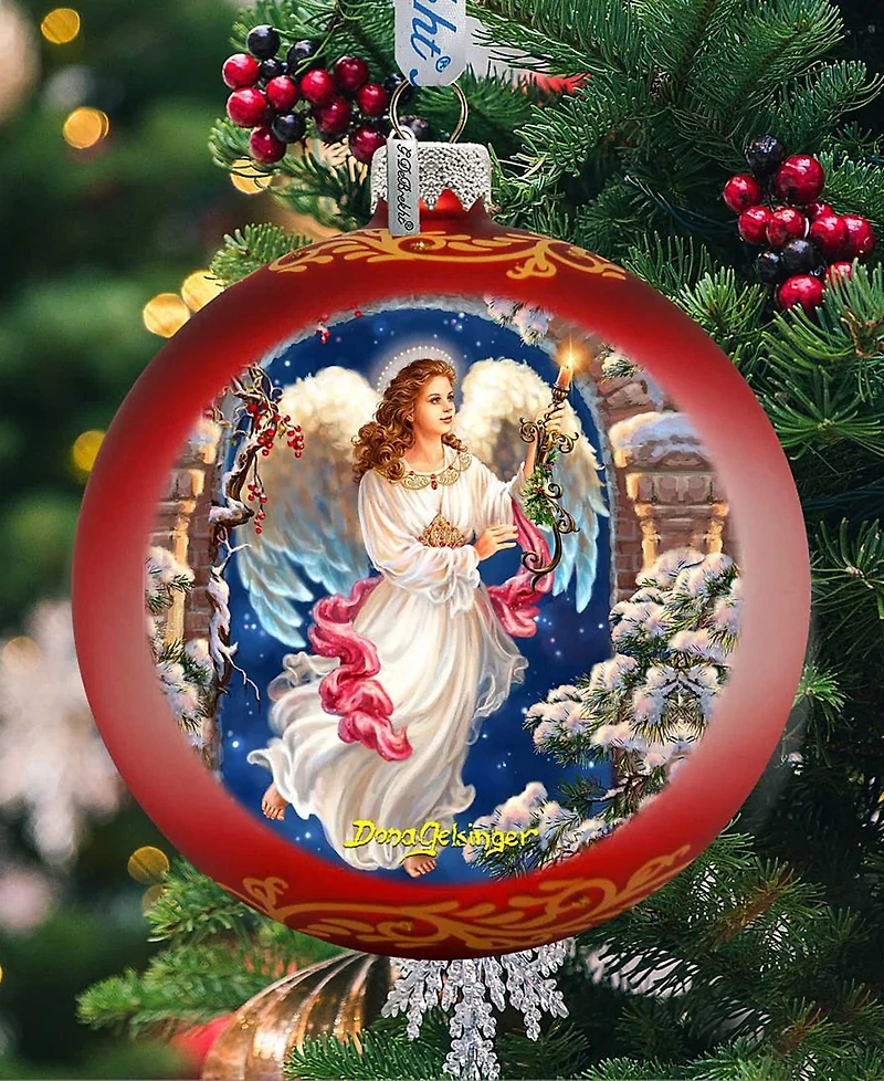 G.DeBrekht Angel In The Arch Glass Ornament