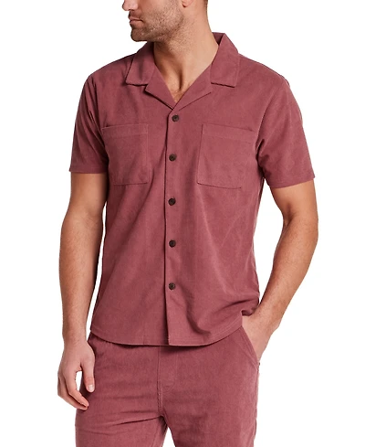 Weatherproof Vintage Men's Regular-Fit Button-Down Corduroy Camp Shirt