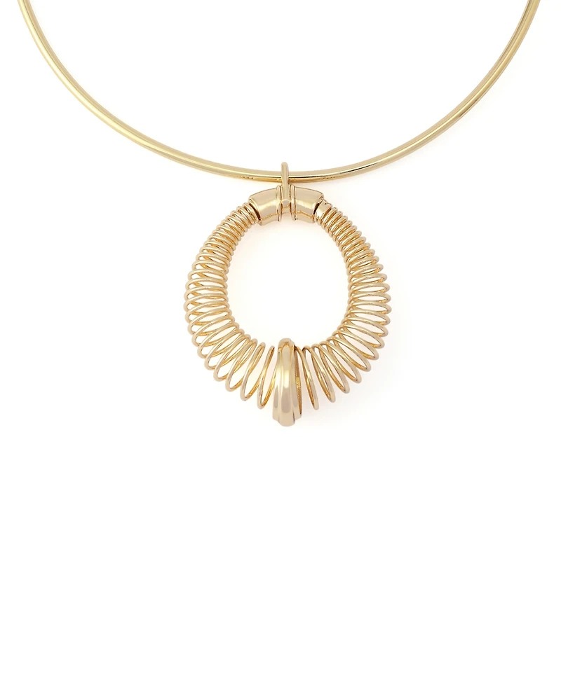 Robert Lee Morris Soho Gold Coiled Pendant Wire Necklace