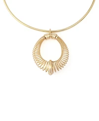 Robert Lee Morris Soho Gold Coiled Pendant Wire Necklace