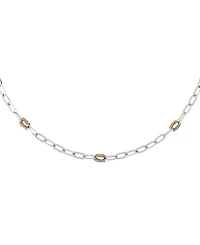 Robert Lee Morris Soho Two-Tone Paper Clip Chain Necklace